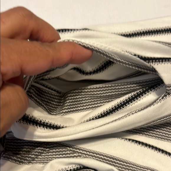 Black and White Striped Palazzo Jumpsuit - Picture 8 of 12